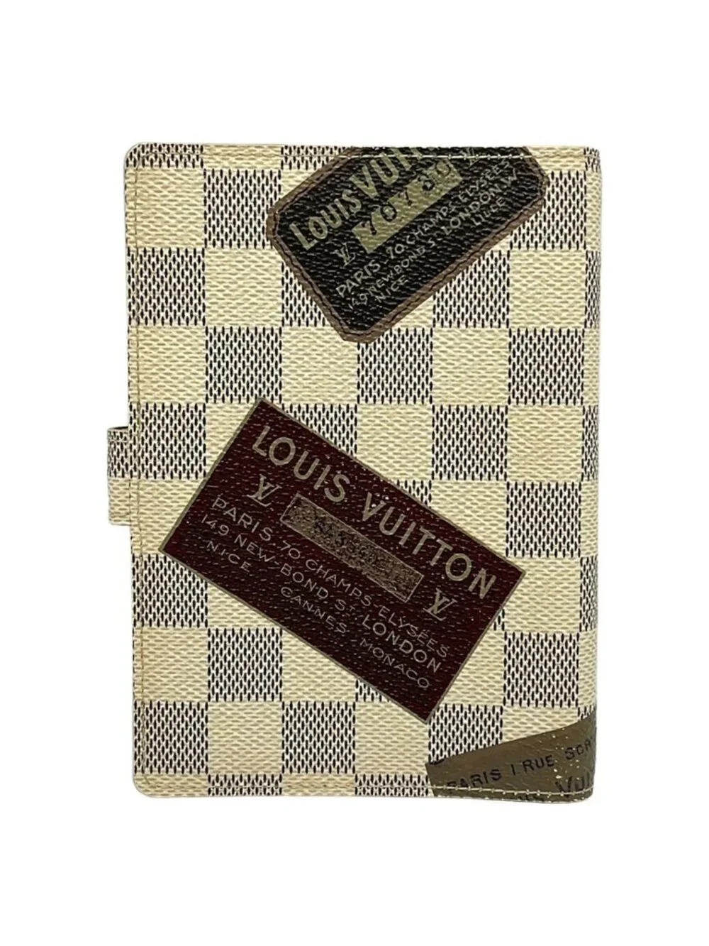 Louis Vuitton Notebook Damier Agenda PM Azur Label Collection Initial